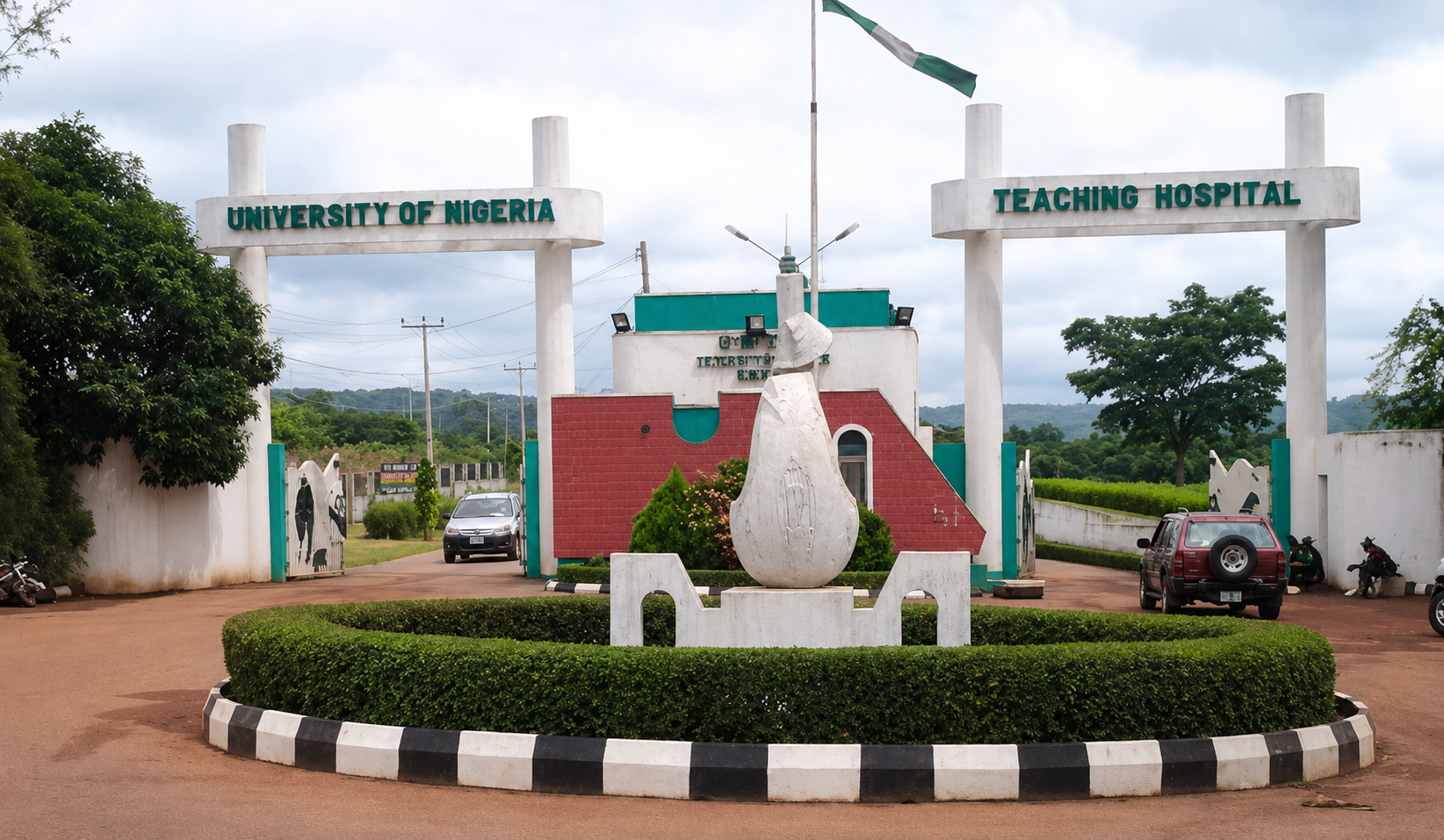 The main entrance gate of the University of Nigeria Teaching Hospital at Ituku-Ozalla, Enugu State